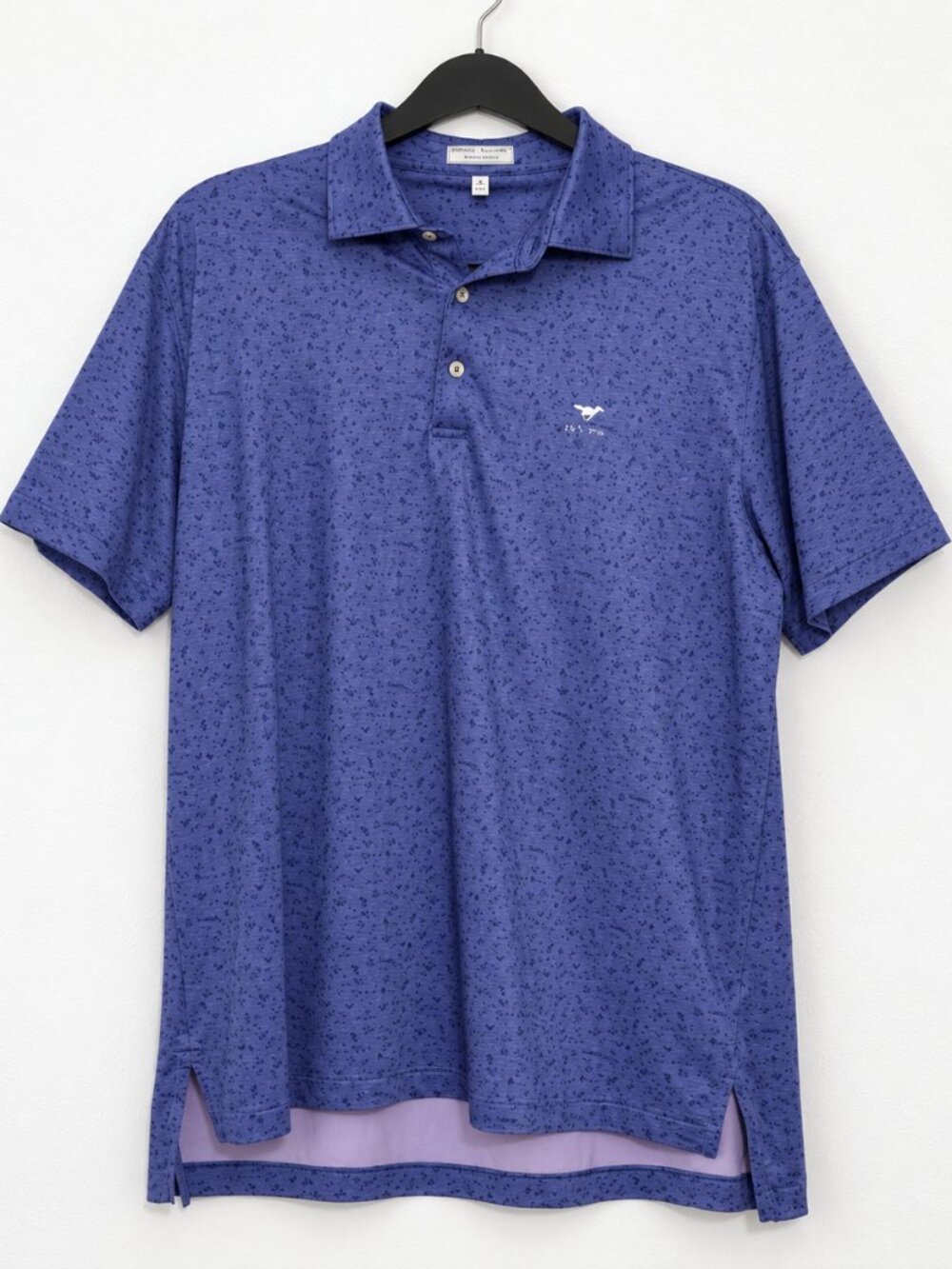 Peter Millar Sawgrass Country Club Blue Print Golf Polo | Medium